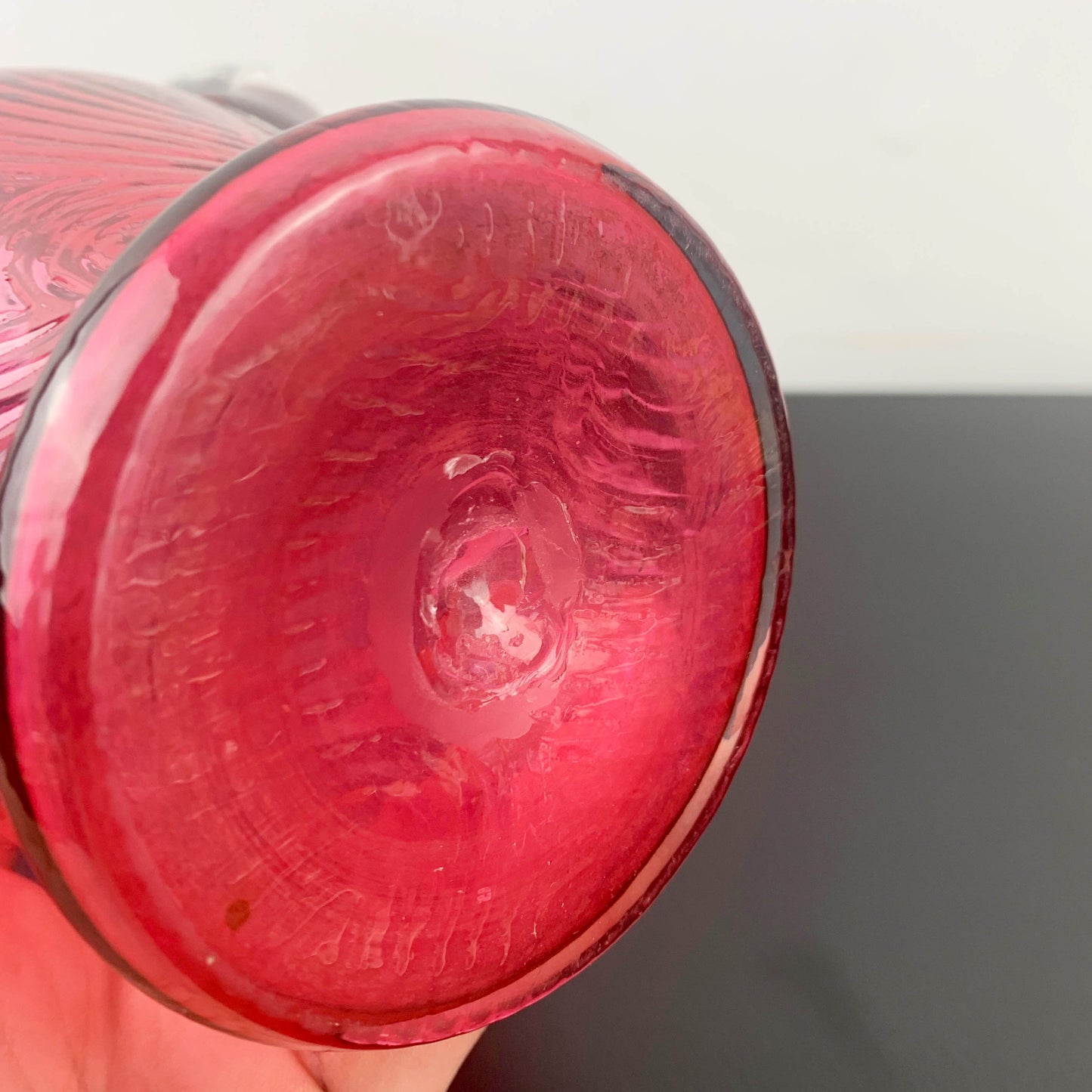 Cranberry Glass Small Pitcher