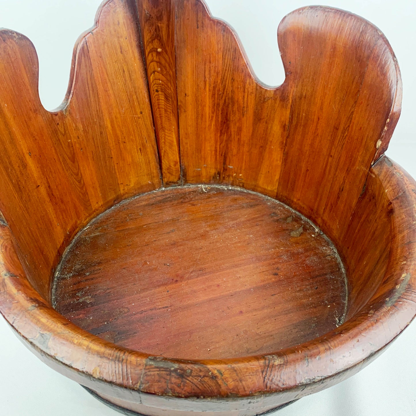 Antique Japanese Crane Timber Bucket