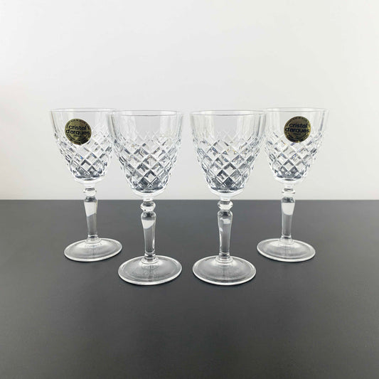 Cristal D'Arques 'Dauphine' liqueur and sherry glass - Set of 4