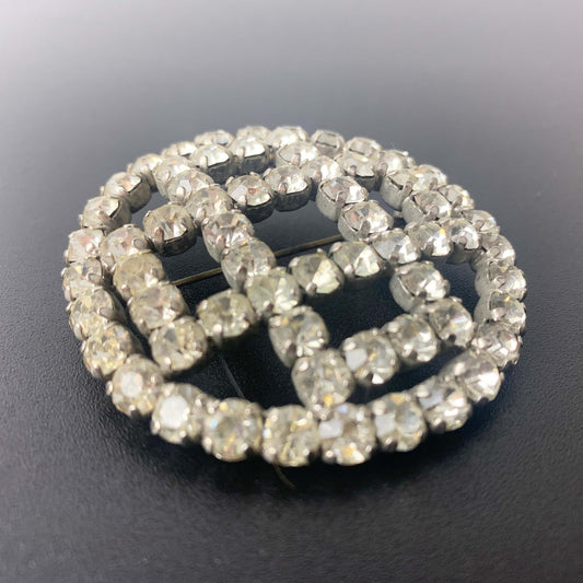 Mid Century Rhinestone Brooch