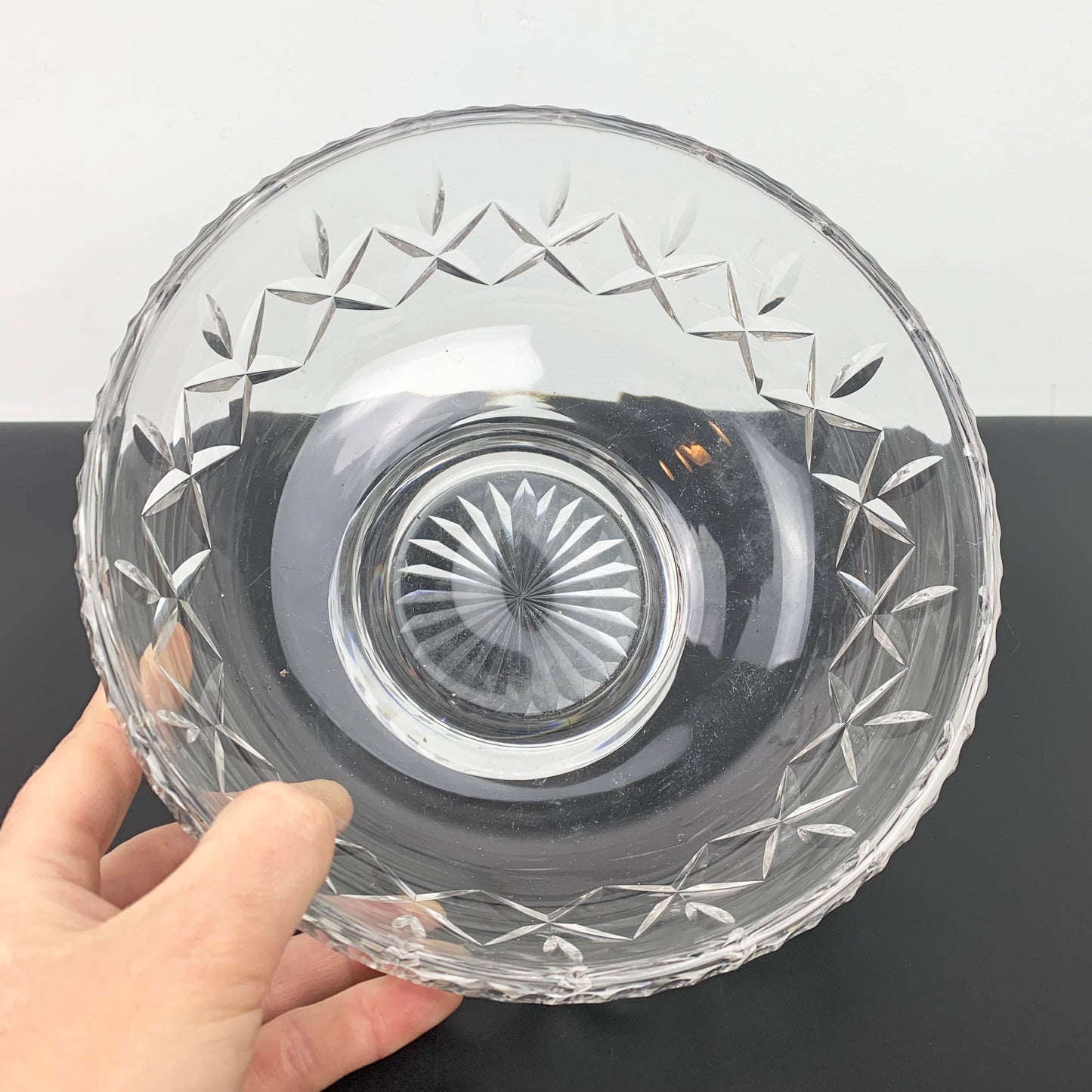 Cut Crystal Footed Bowl