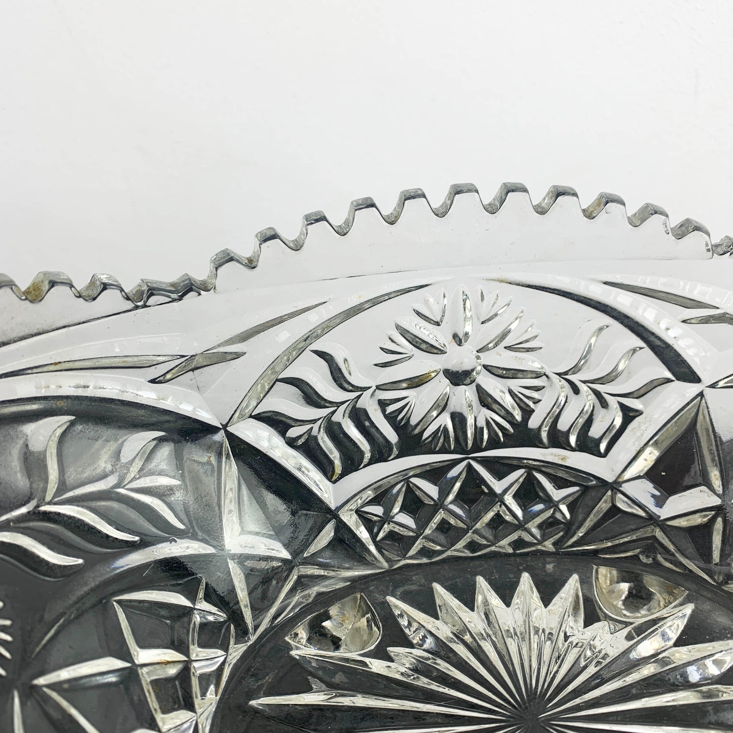 Crystal Oval Footed Presentation Bowl