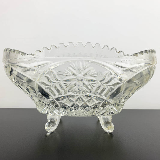 Crystal Oval Footed Presentation Bowl