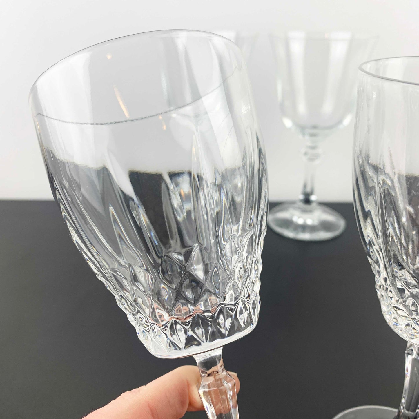 Crystal Wine and Water Goblets