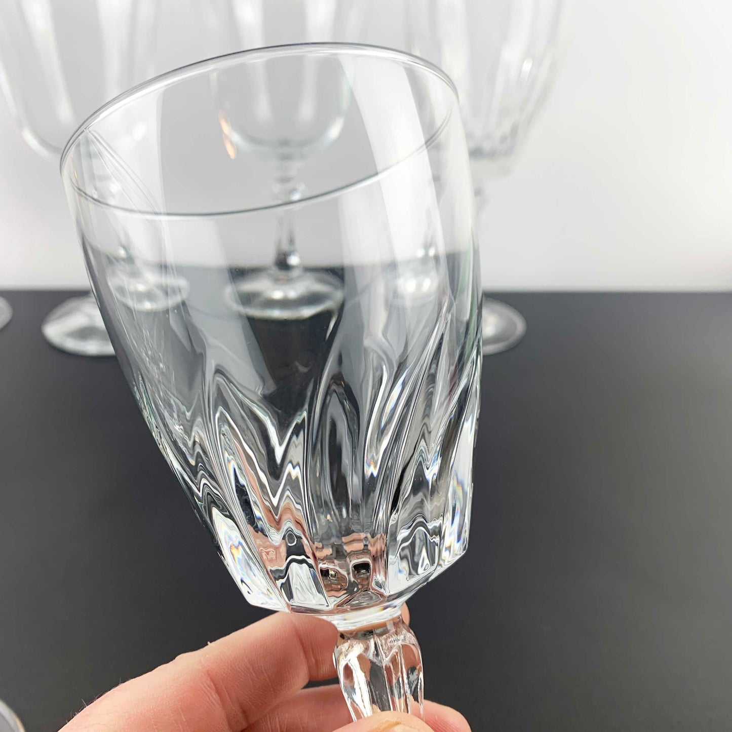 Crystal Wine and Water Goblets