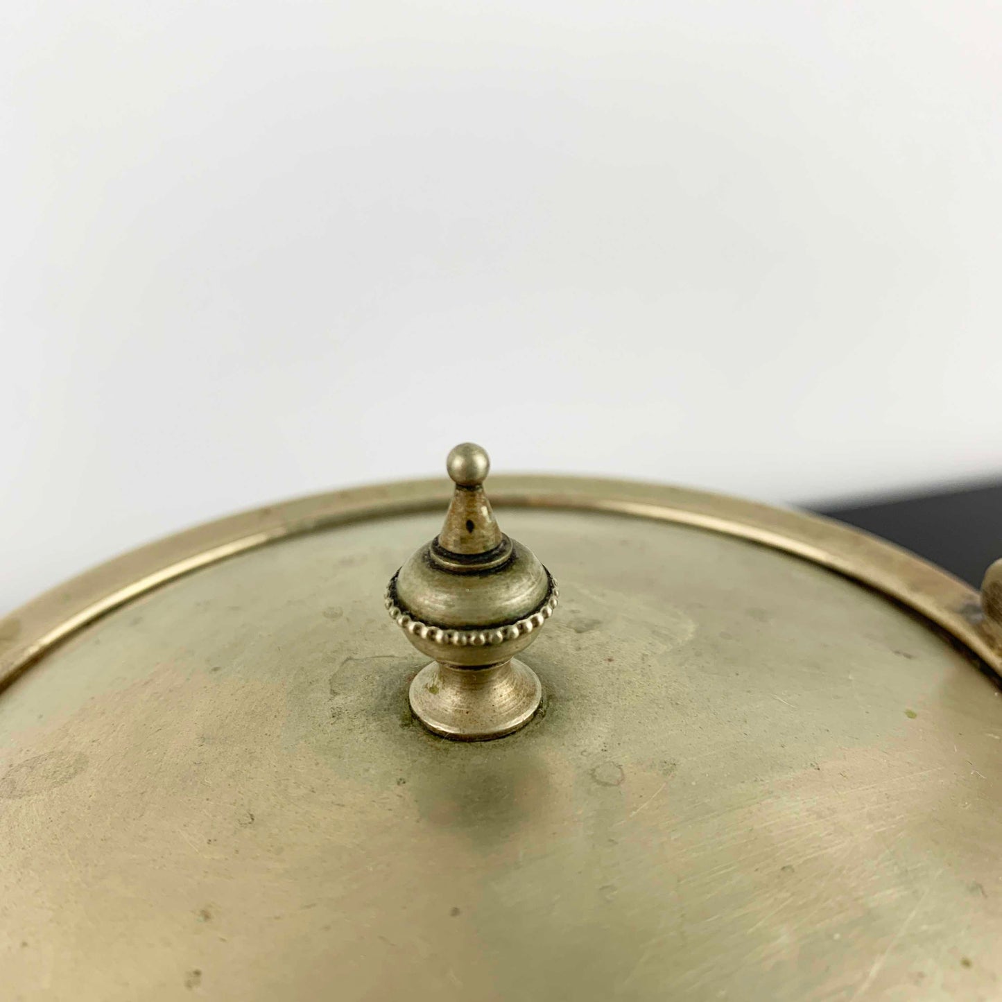 Antique Crystal Biscuit Barrel with Ornate Handle