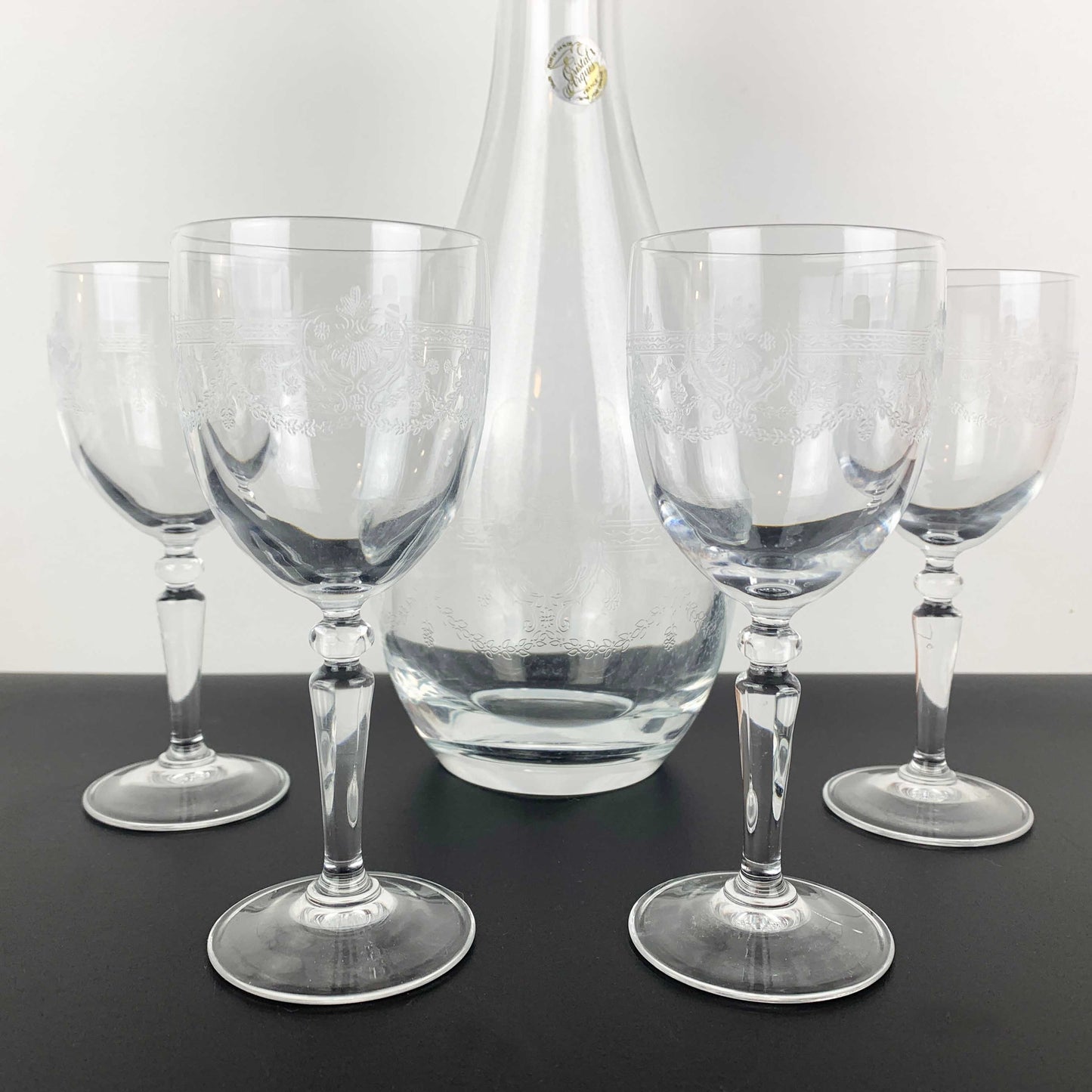 Cristal D'Arques 'Dampierre' Etched Decanter Set
