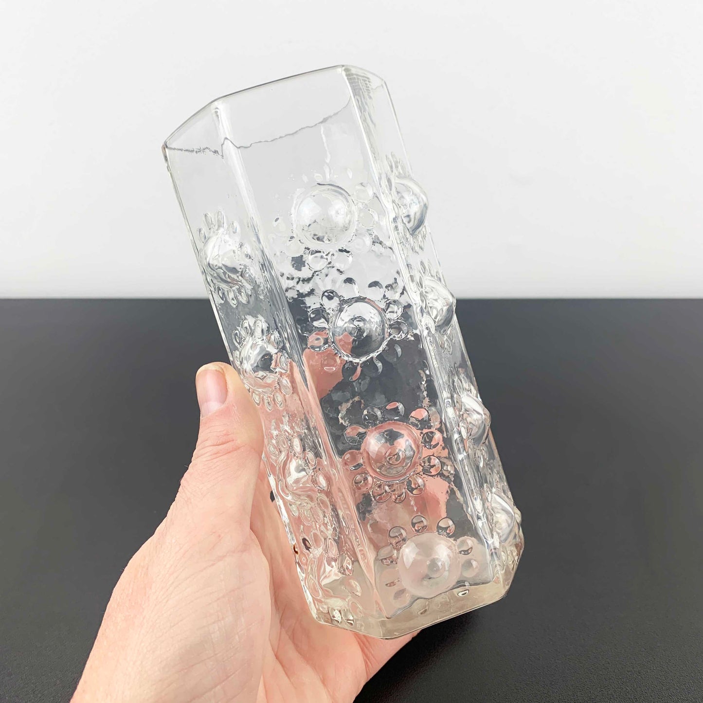 Dartington Crystal 'Nipple' Vase by Frank Thrower 1969