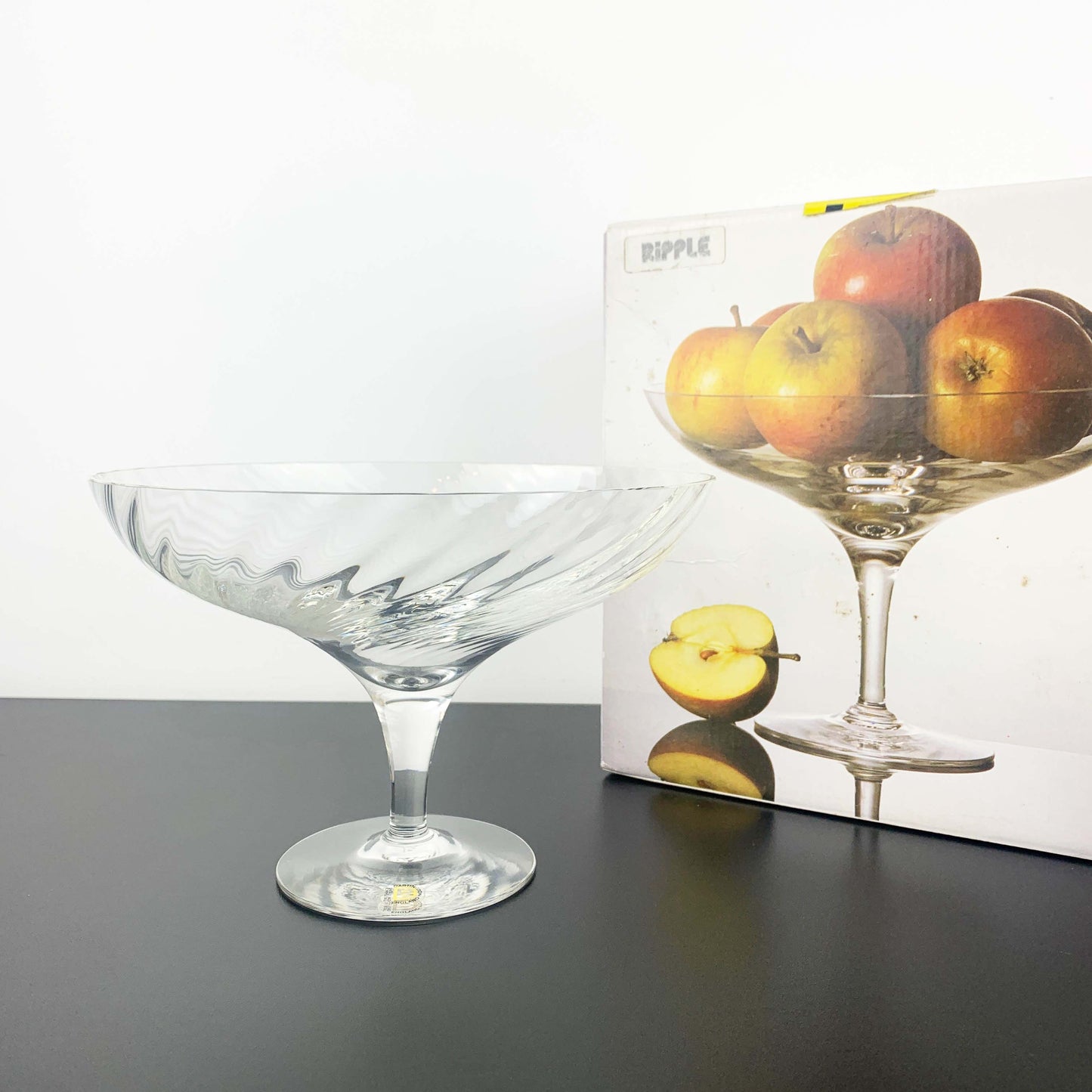Dartington Crystal 'Ripple' Comport by Frank Thrower