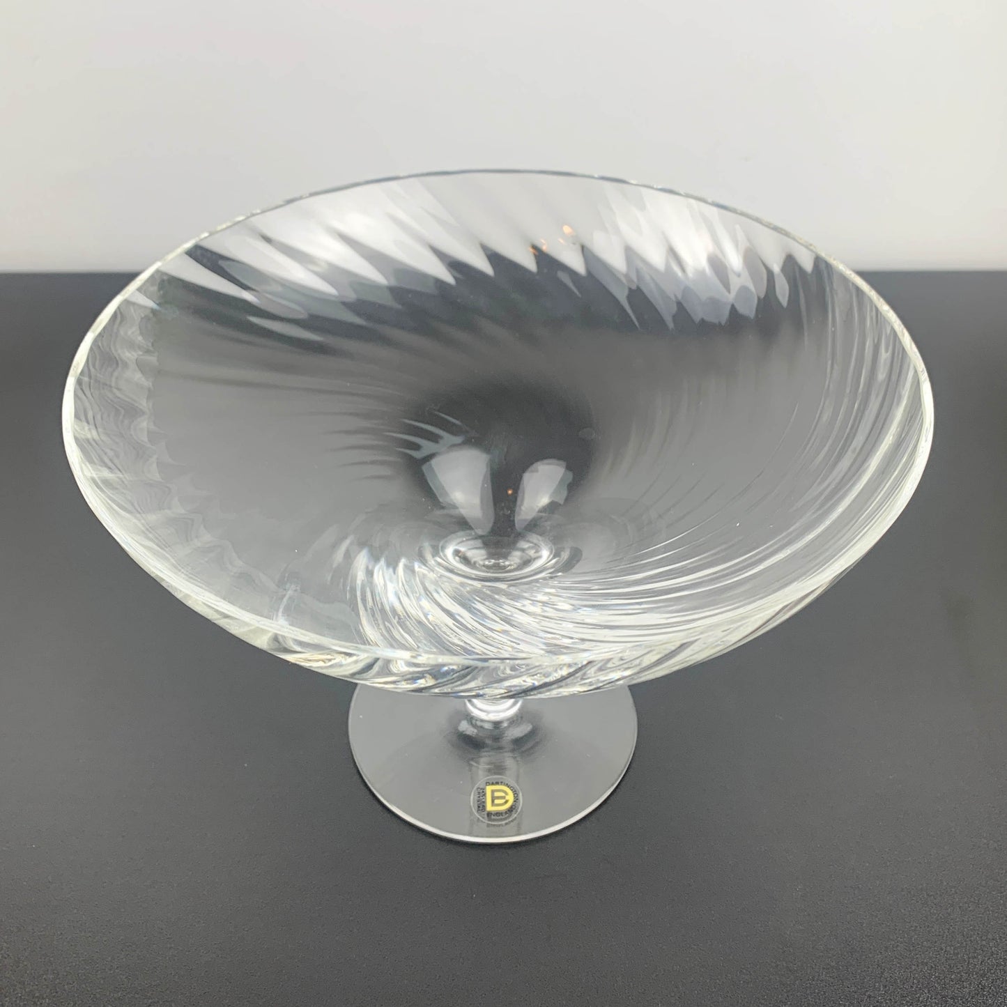 Dartington Crystal 'Ripple' Comport by Frank Thrower