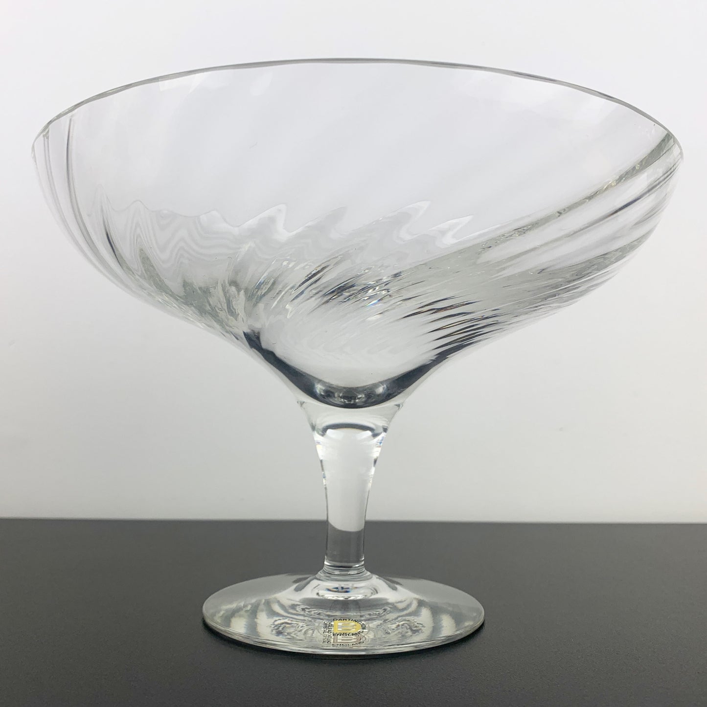 Dartington Crystal 'Ripple' Comport by Frank Thrower
