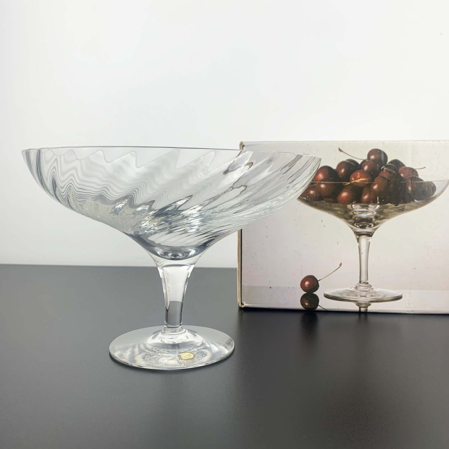 Dartington Crystal 'Ripple' Comport by Frank Thrower