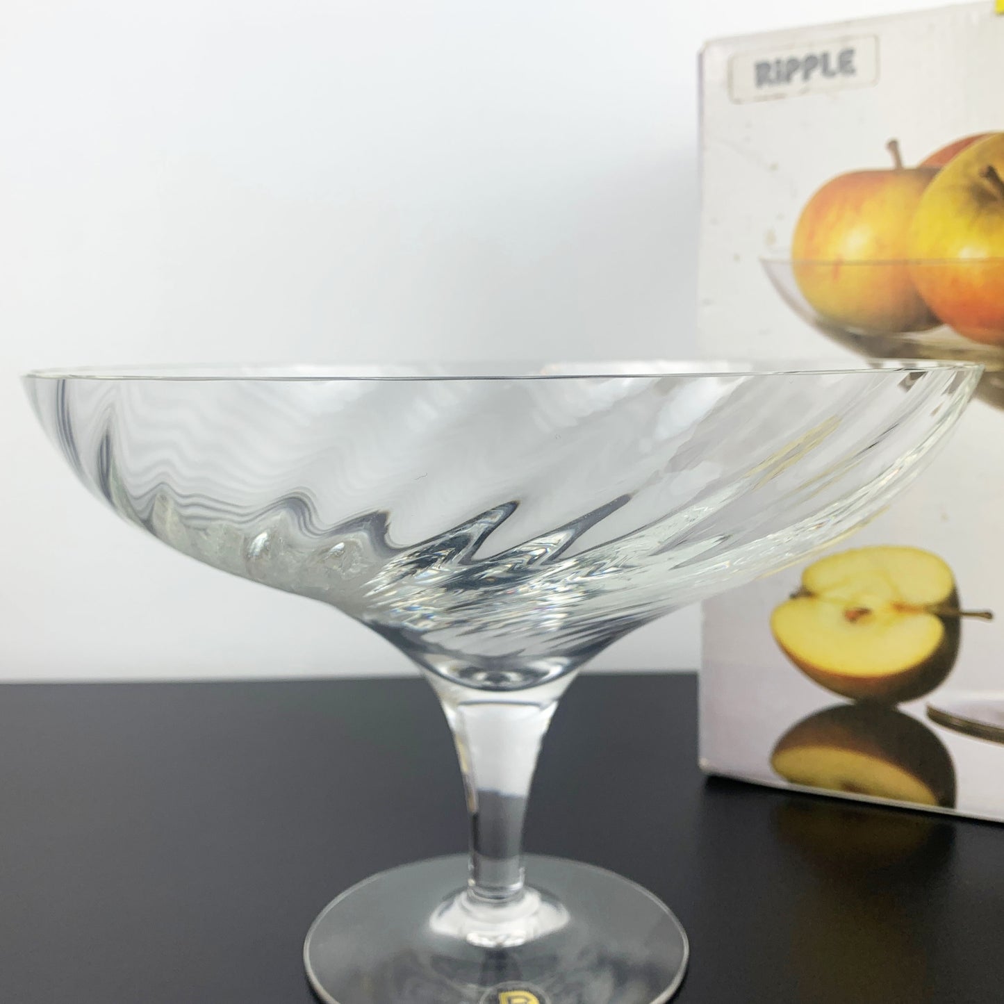 Dartington Crystal 'Ripple' Comport by Frank Thrower