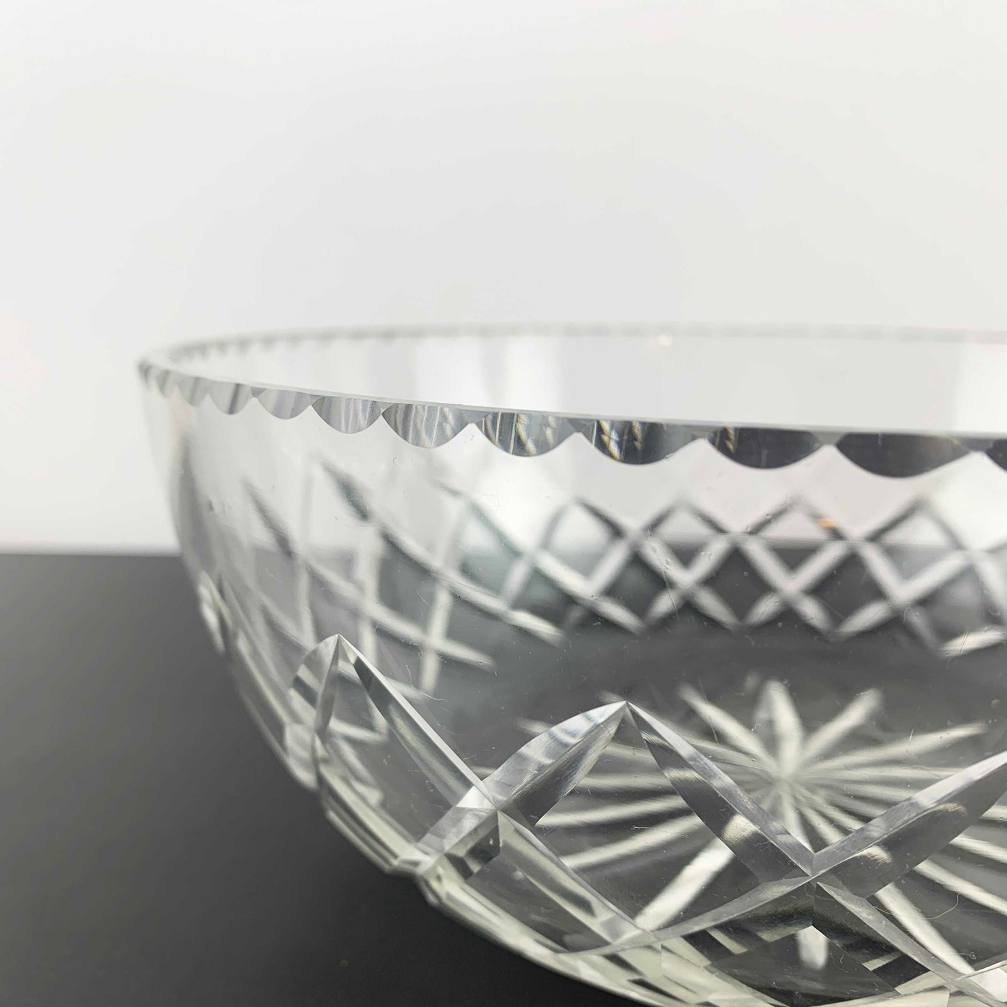 Crystal Bowl and Footed Cake Plate Set