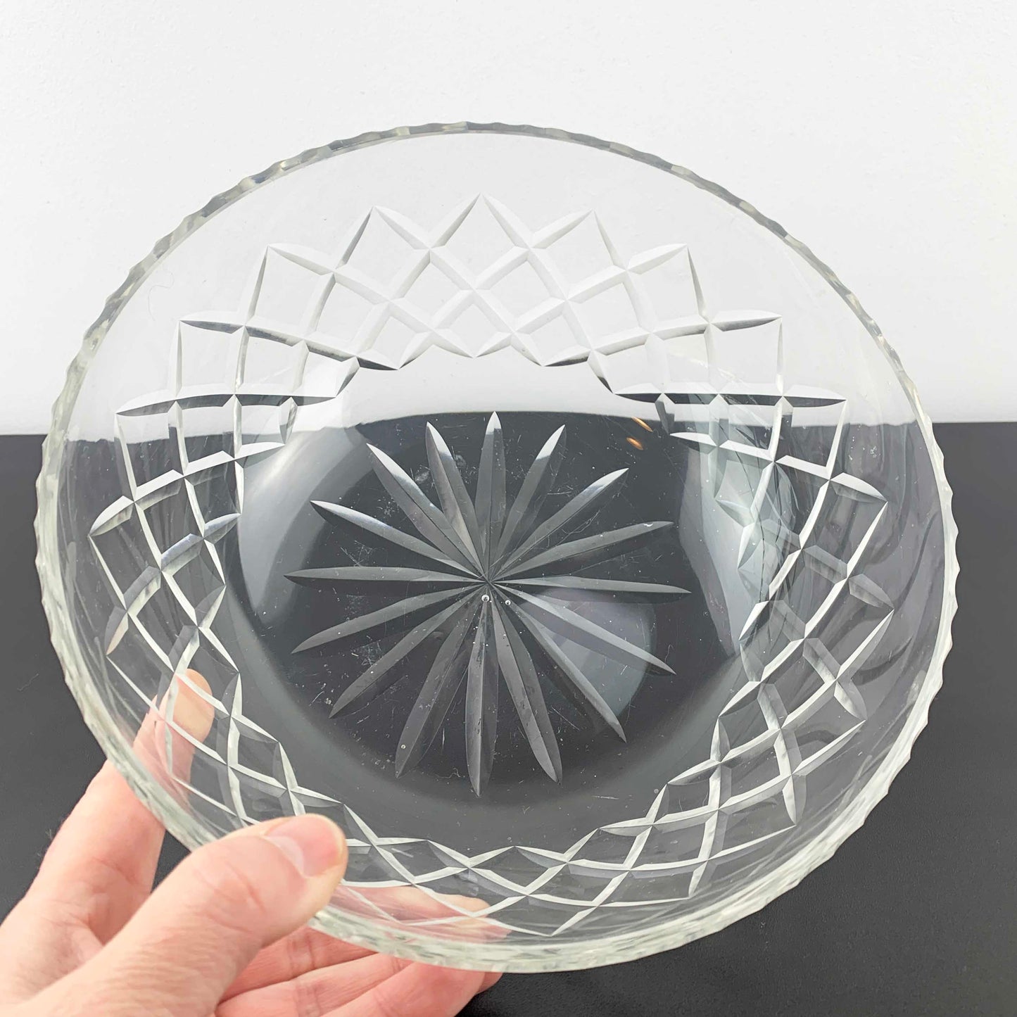 Crystal Bowl and Footed Cake Plate Set