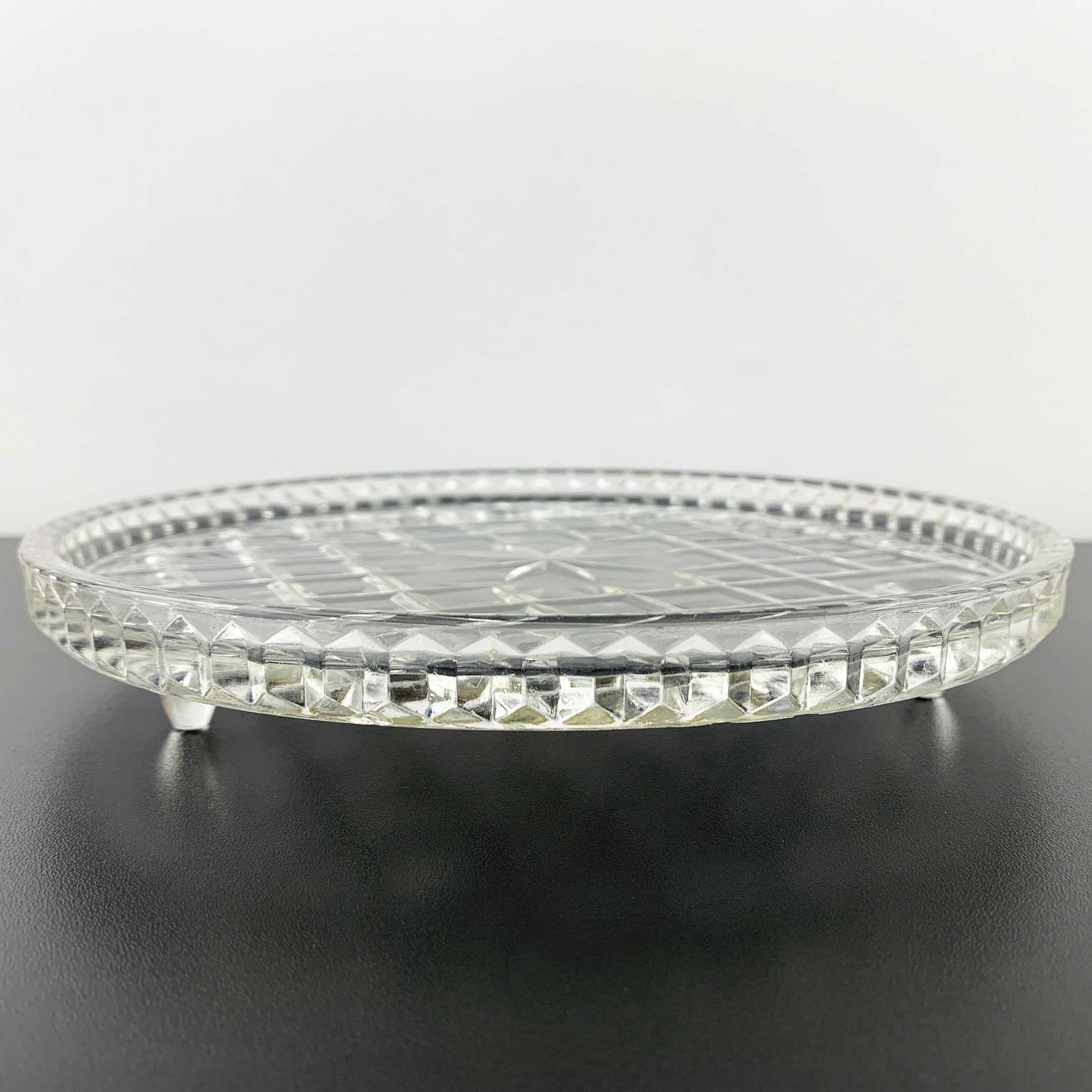 Crystal Bowl and Footed Cake Plate Set