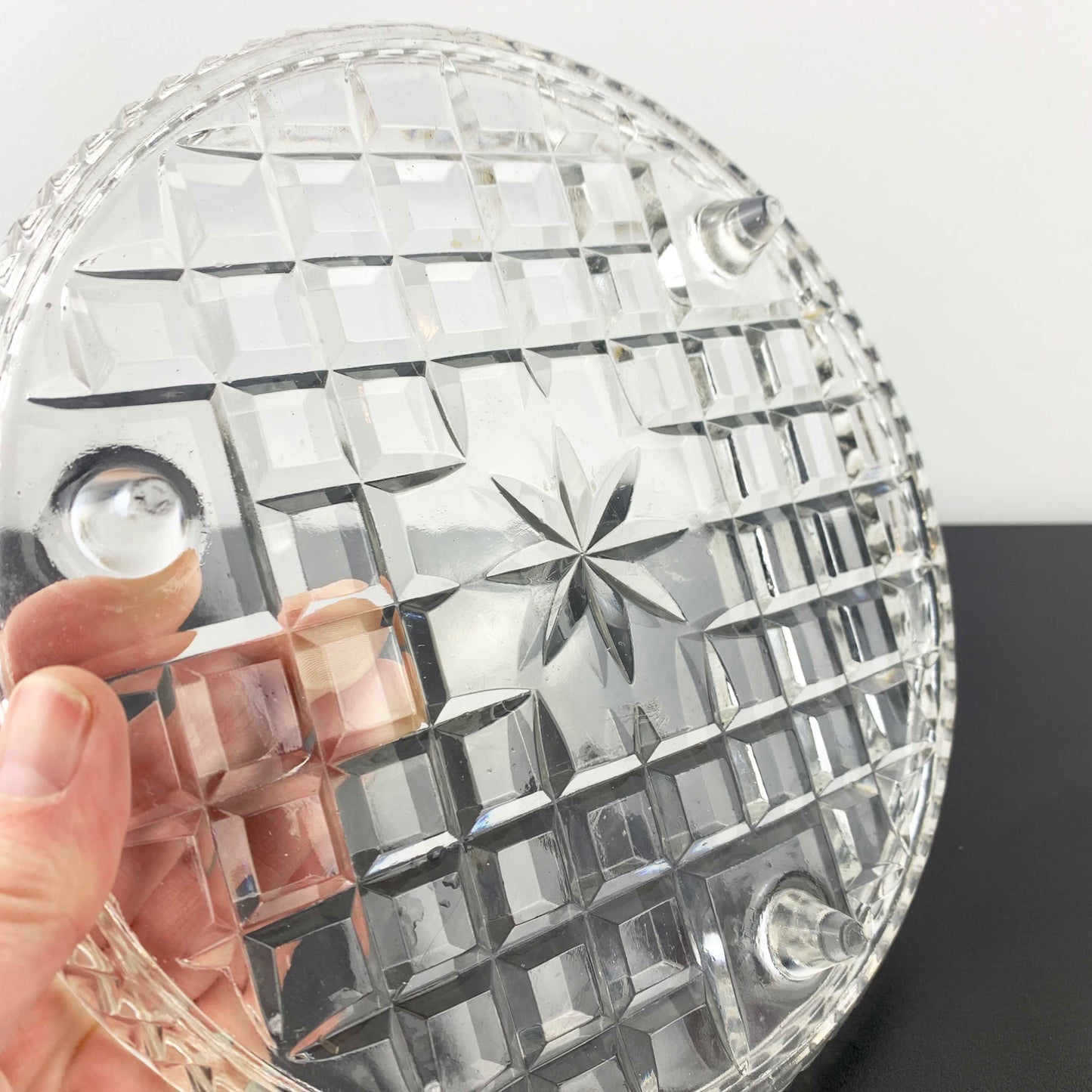 Crystal Bowl and Footed Cake Plate Set