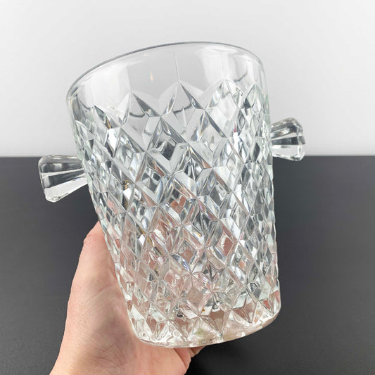 Twin Handled Diamond Cut Ice Bucket