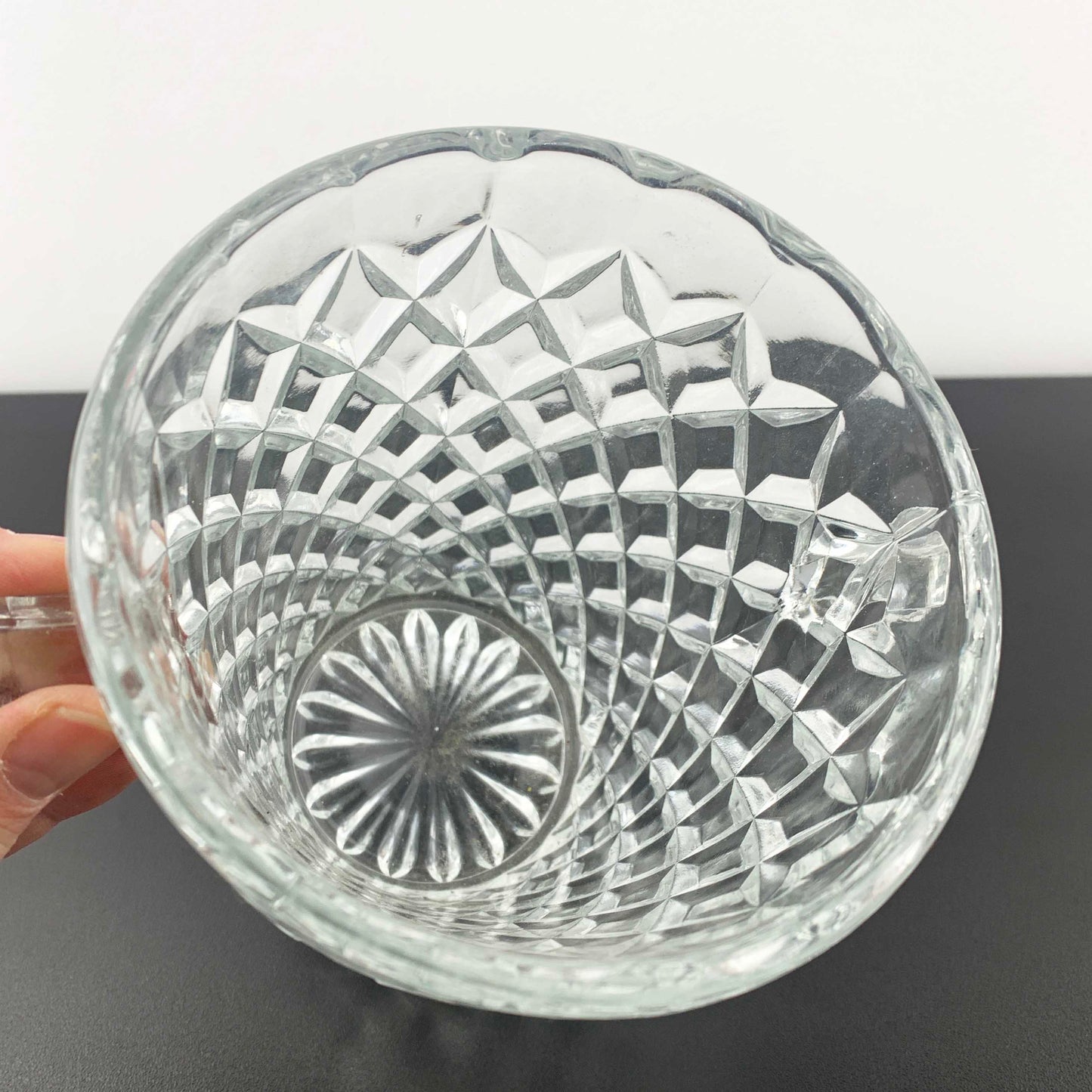 Twin Handled Diamond Cut Ice Bucket