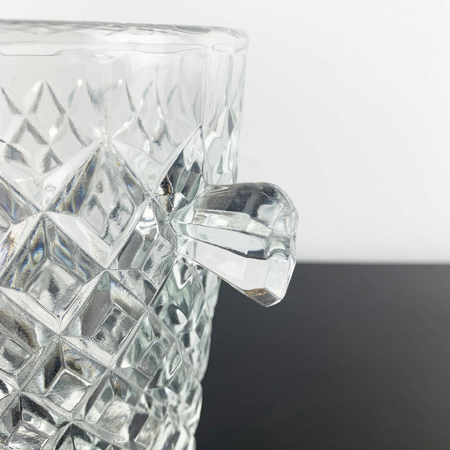 Twin Handled Diamond Cut Ice Bucket