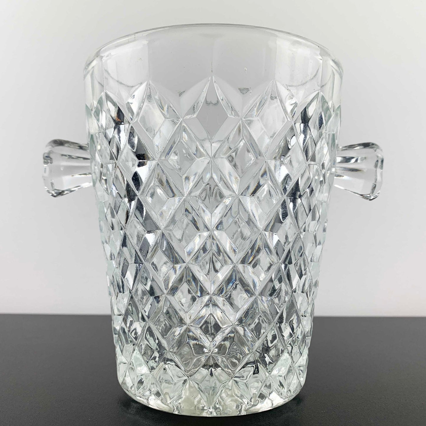 Twin Handled Diamond Cut Ice Bucket