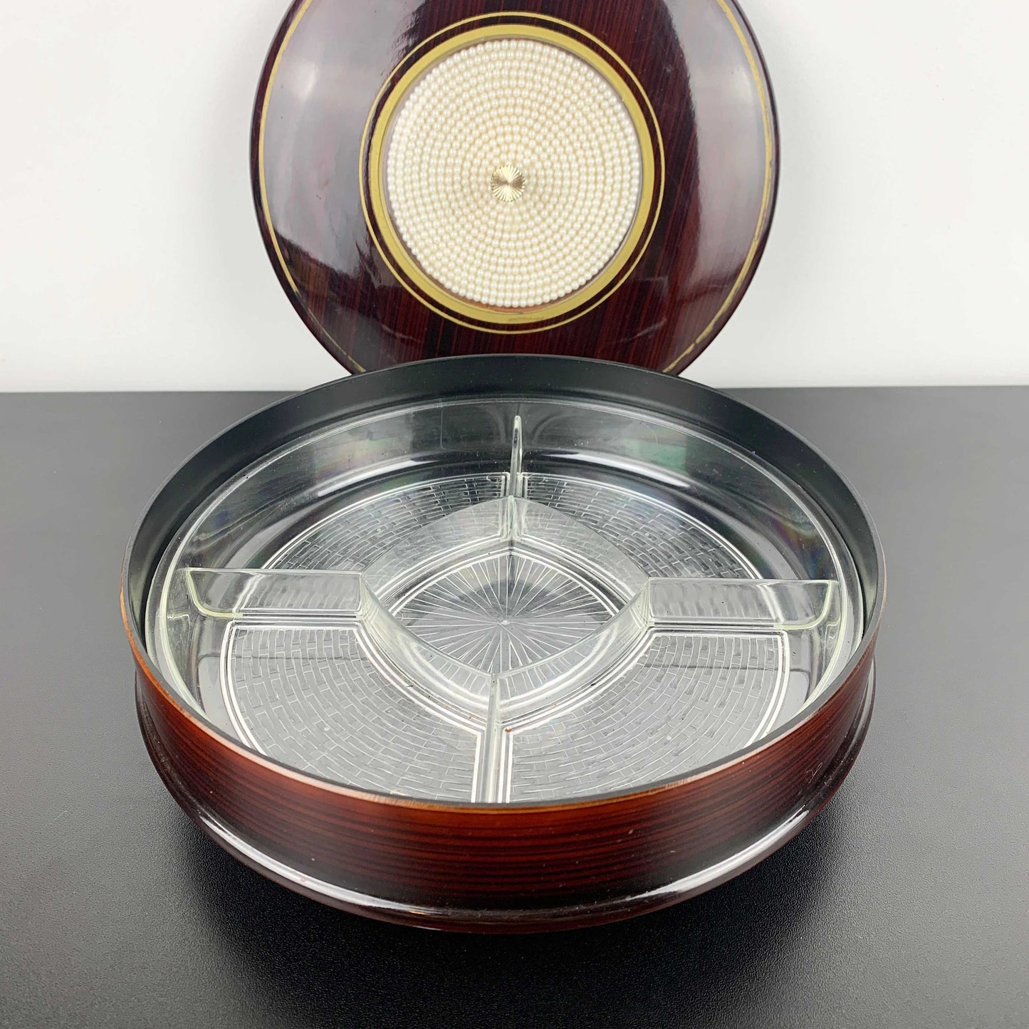 Lacquerware Sectioned Snack Dish