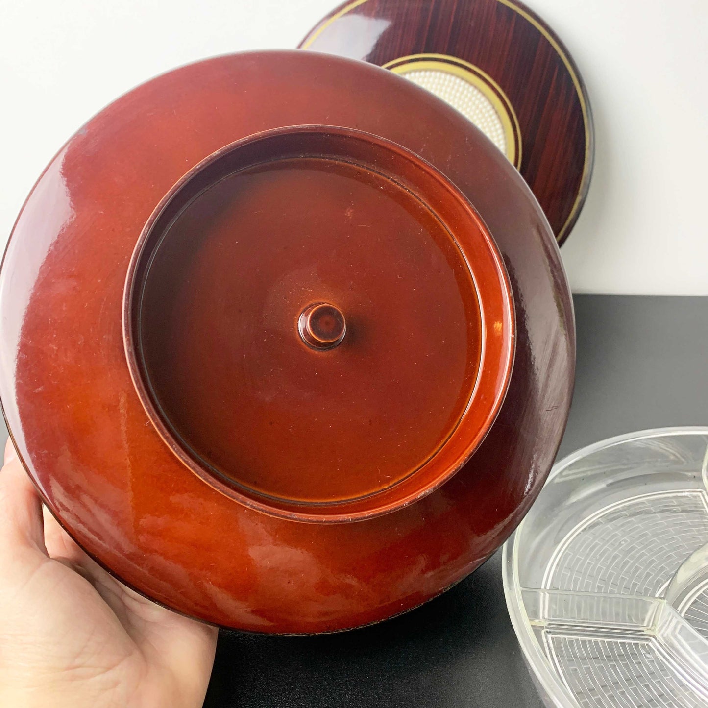 Lacquerware Sectioned Snack Dish