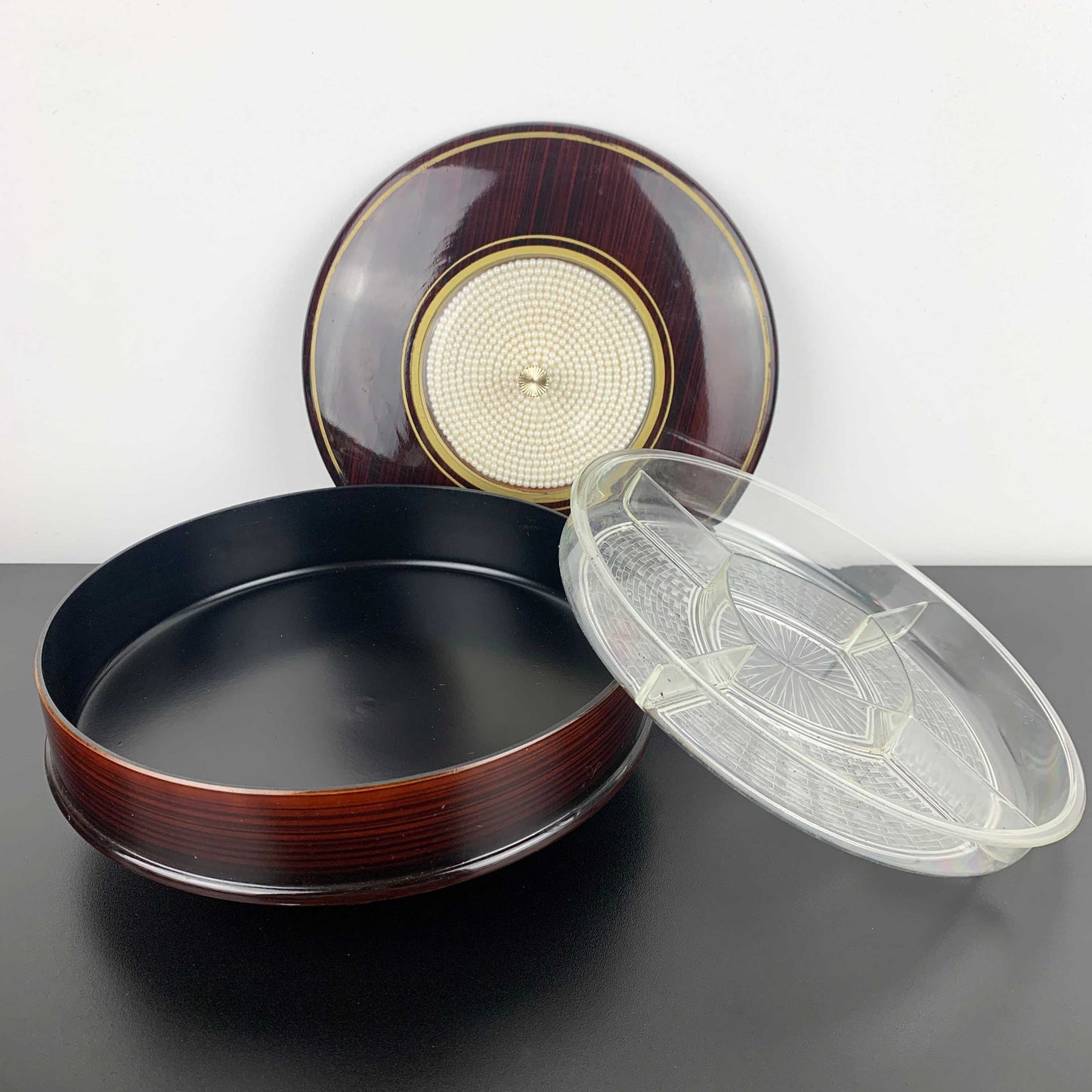 Lacquerware Sectioned Snack Dish
