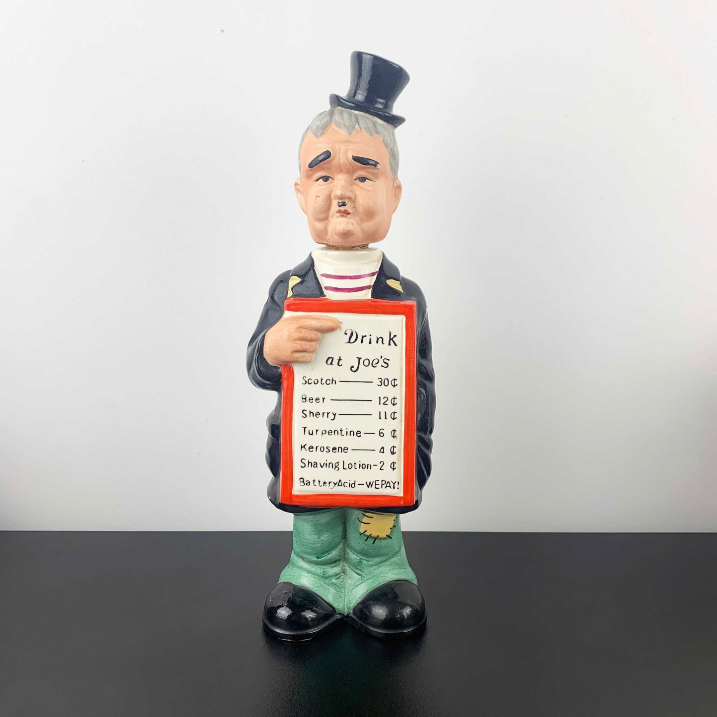 Ceramic Drink at Joe's Sandwich Man Decanter