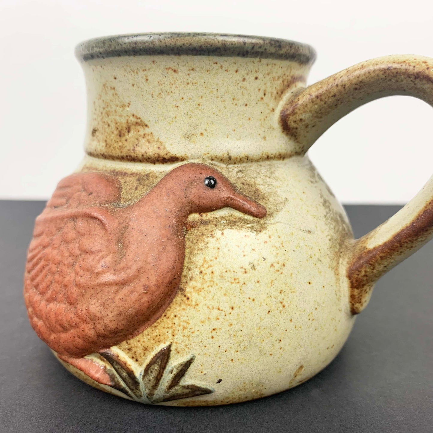 Gempo Pottery Duck Coffee Mug close up