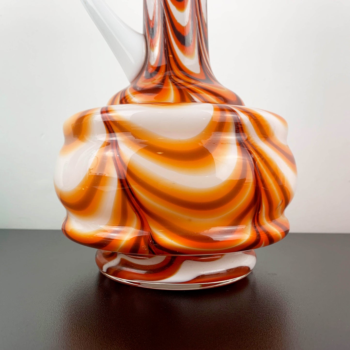 Vetreria Barbieri Empoli Cased Milk Glass Marbled Urn Vase