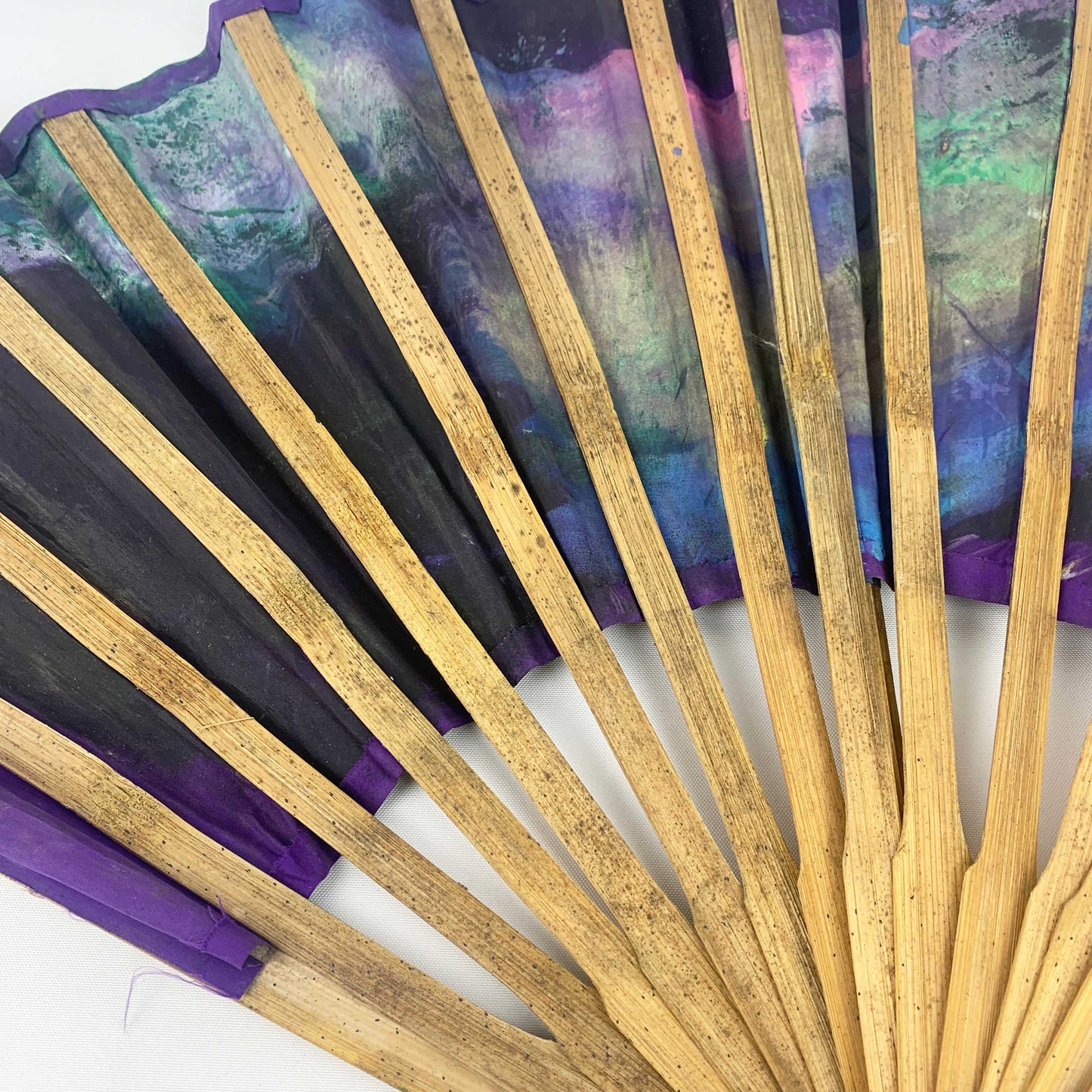 Asian Hand Painted Large Fan Set