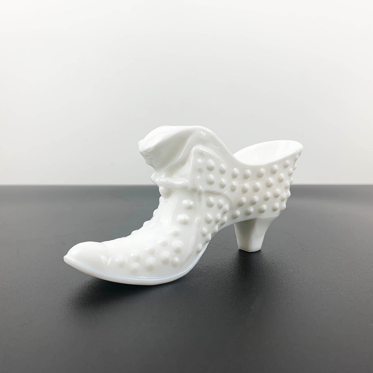 Fenton Hobnail Milk Glass Ornament Set