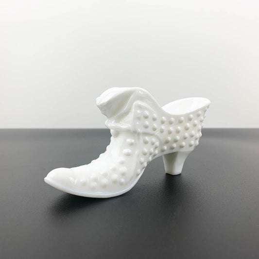 Fenton Hobnail Milk Glass Ornament Set