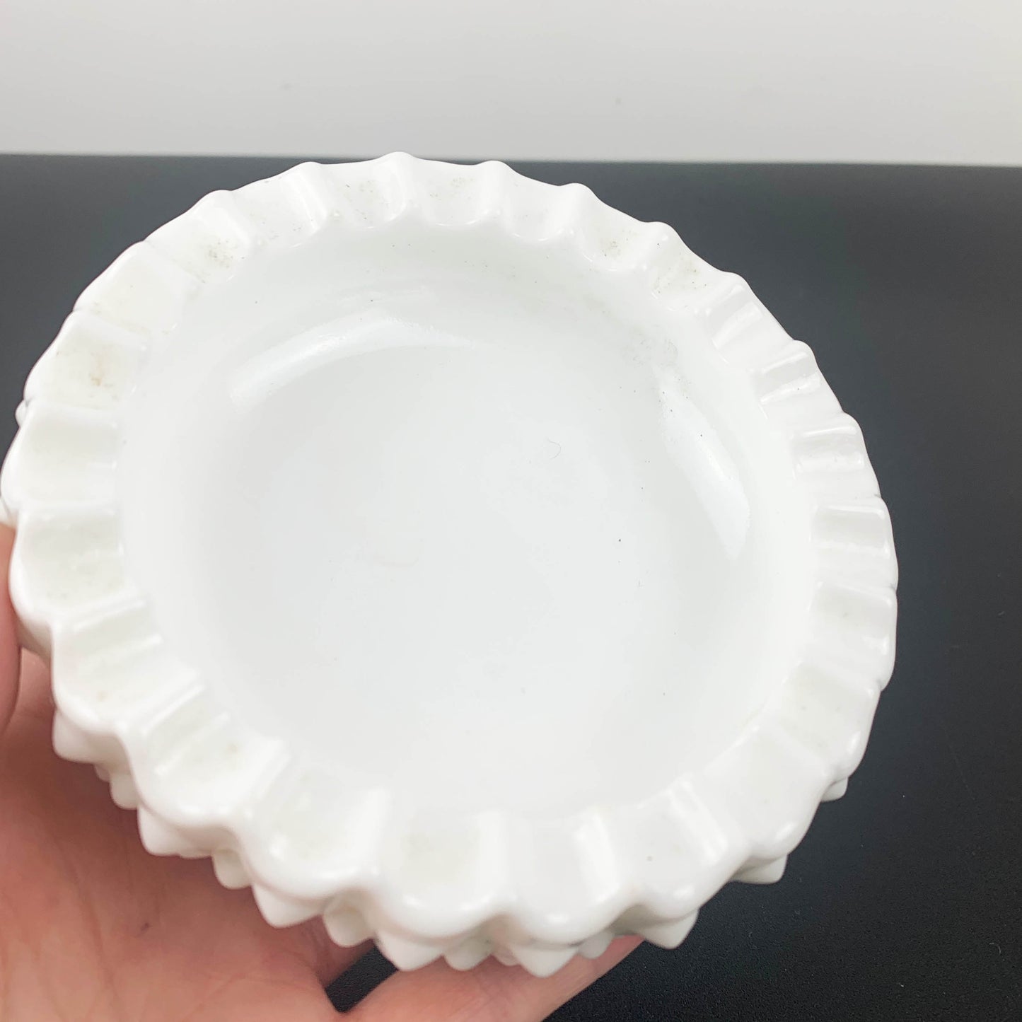 Fenton Hobnail Milk Glass Ornament Set