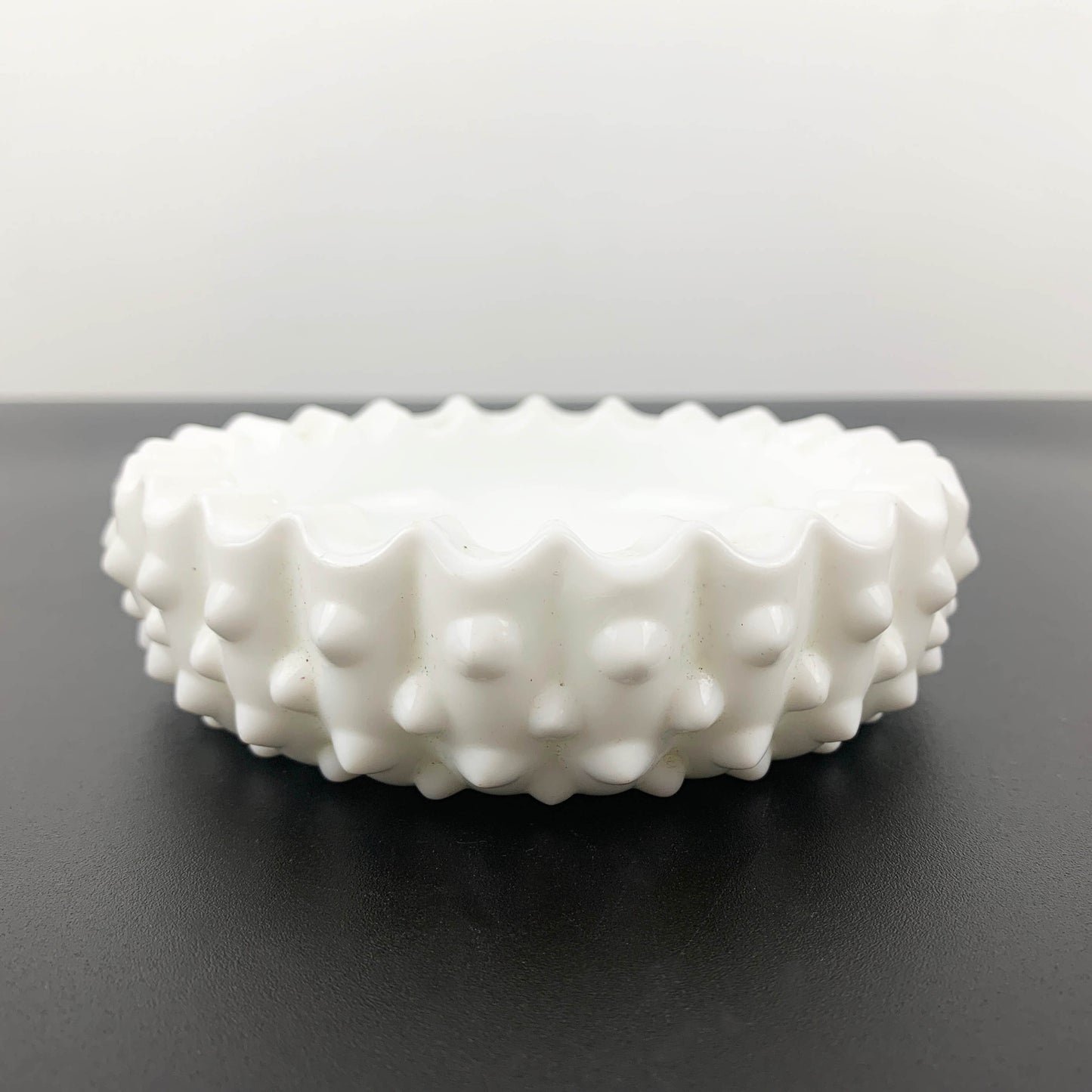 Fenton Hobnail Milk Glass Ornament Set