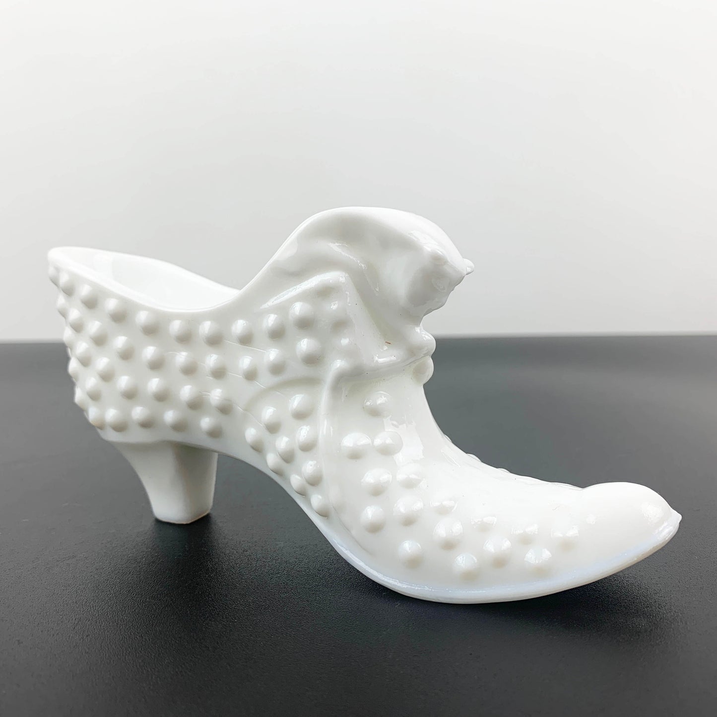 Fenton Hobnail Milk Glass Ornament Set