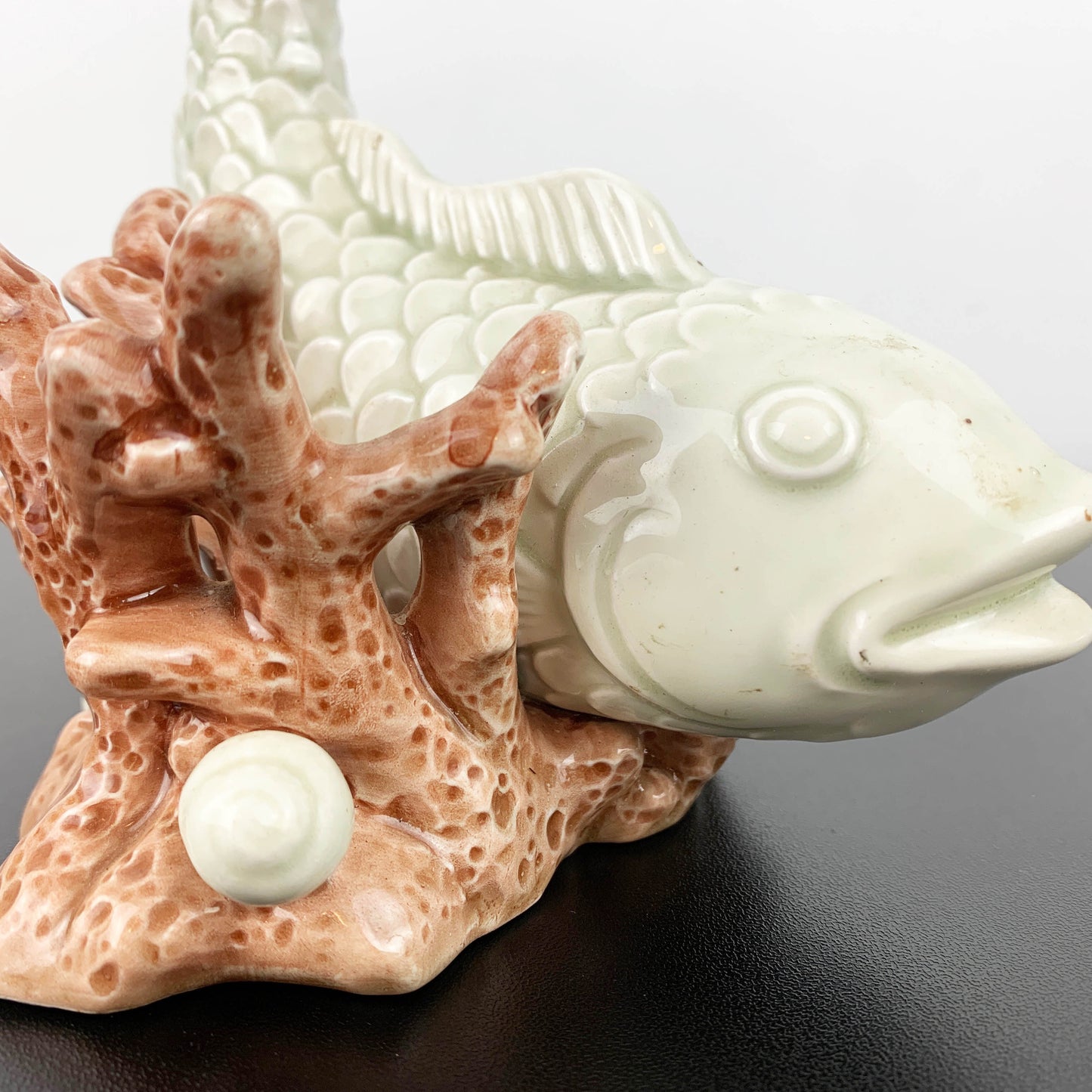 Fitz and Floyd 'Koi Fish' Figural Candle Holder 1976
