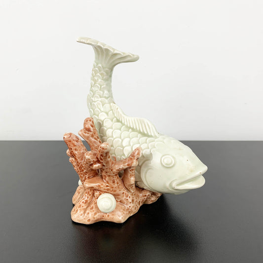 Fitz and Floyd 'Koi Fish' Figural Candle Holder 1976