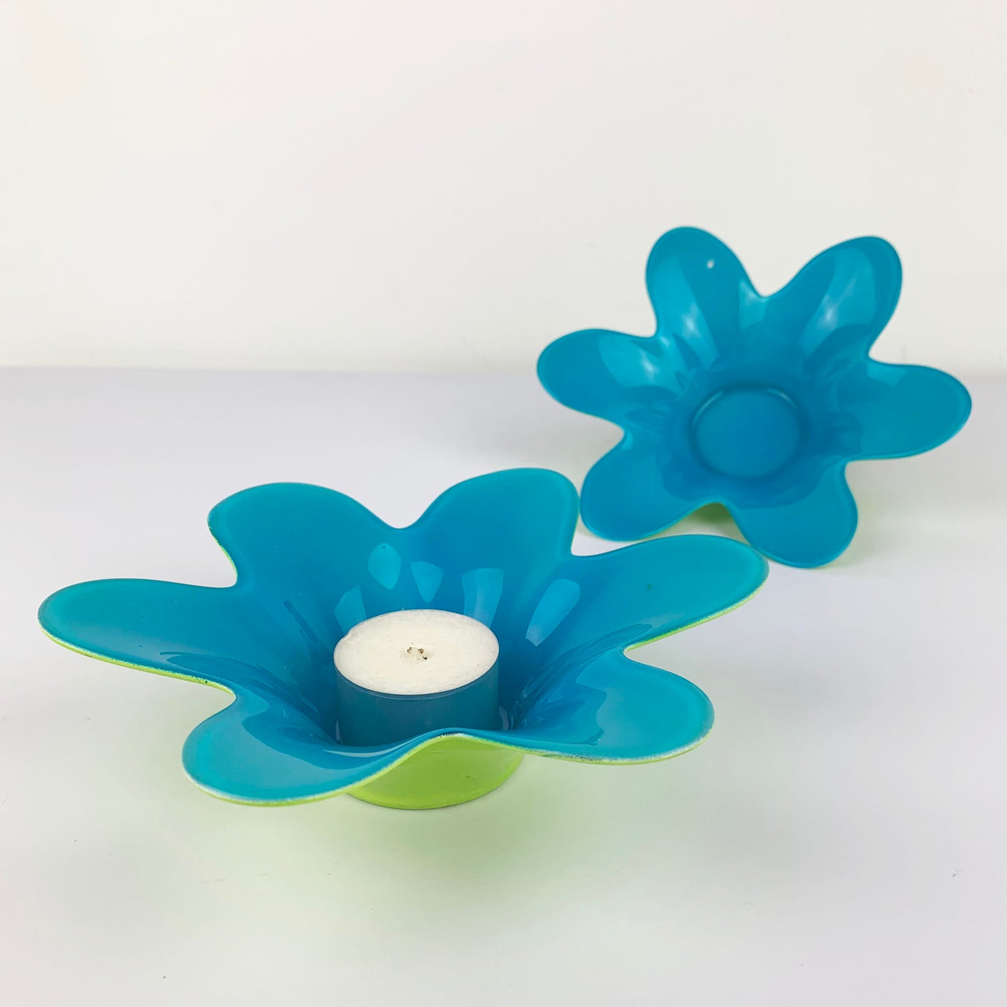 Flower Shaped Glass Tea Light Candle Holders