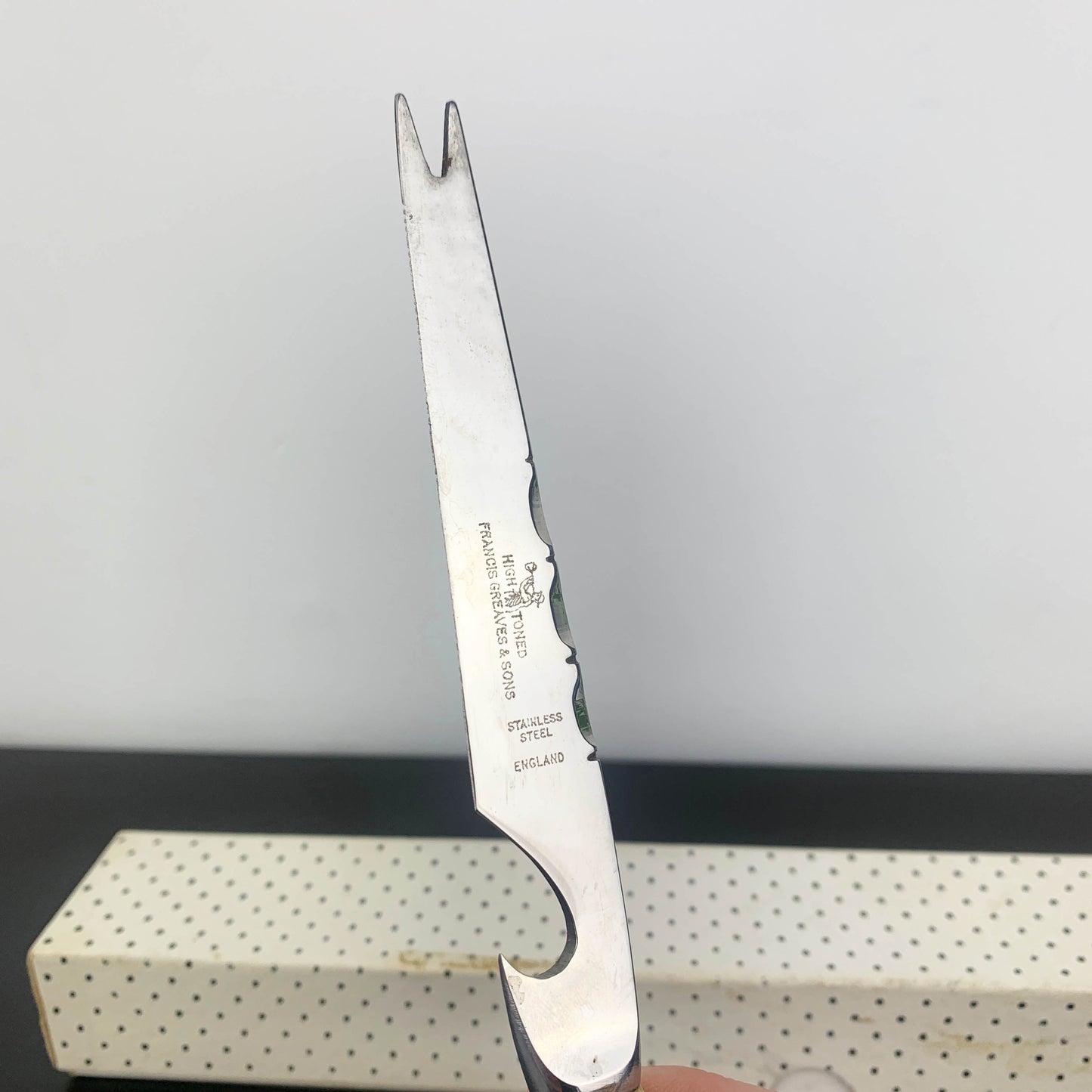 Mid Century Bar & Garnish Knife with Stag/Antler Horn Handle