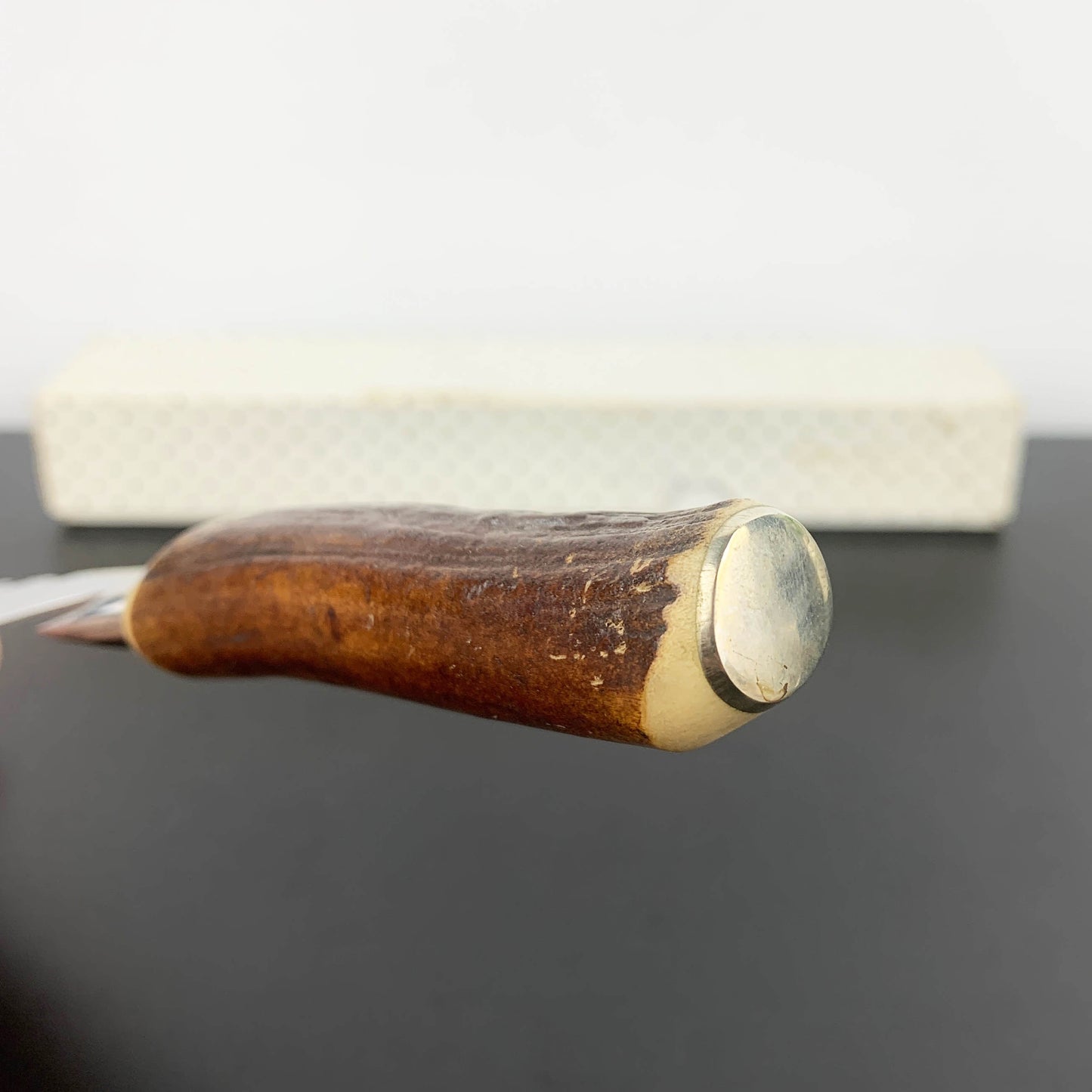 Mid Century Bar & Garnish Knife with Stag/Antler Horn Handle