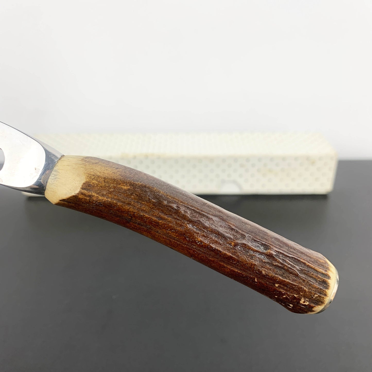 Mid Century Bar & Garnish Knife with Stag/Antler Horn Handle
