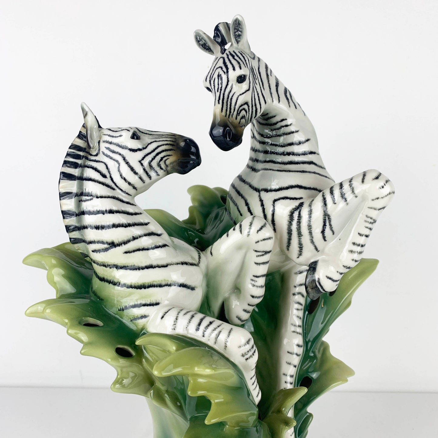 Franz African Animal Collection Zebra Sculptured Vase