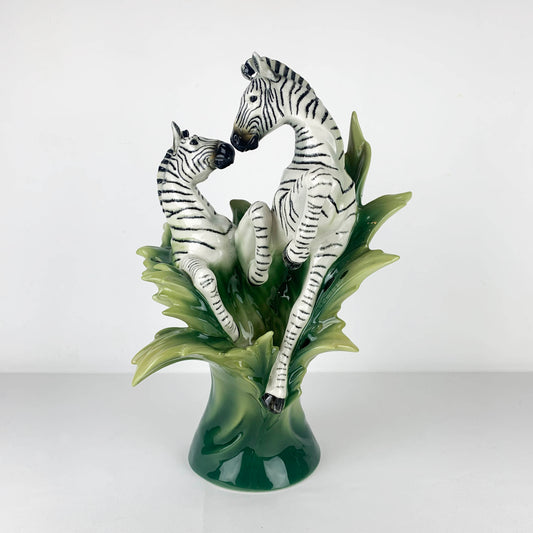 Franz African Animal Collection Zebra Sculptured Vase
