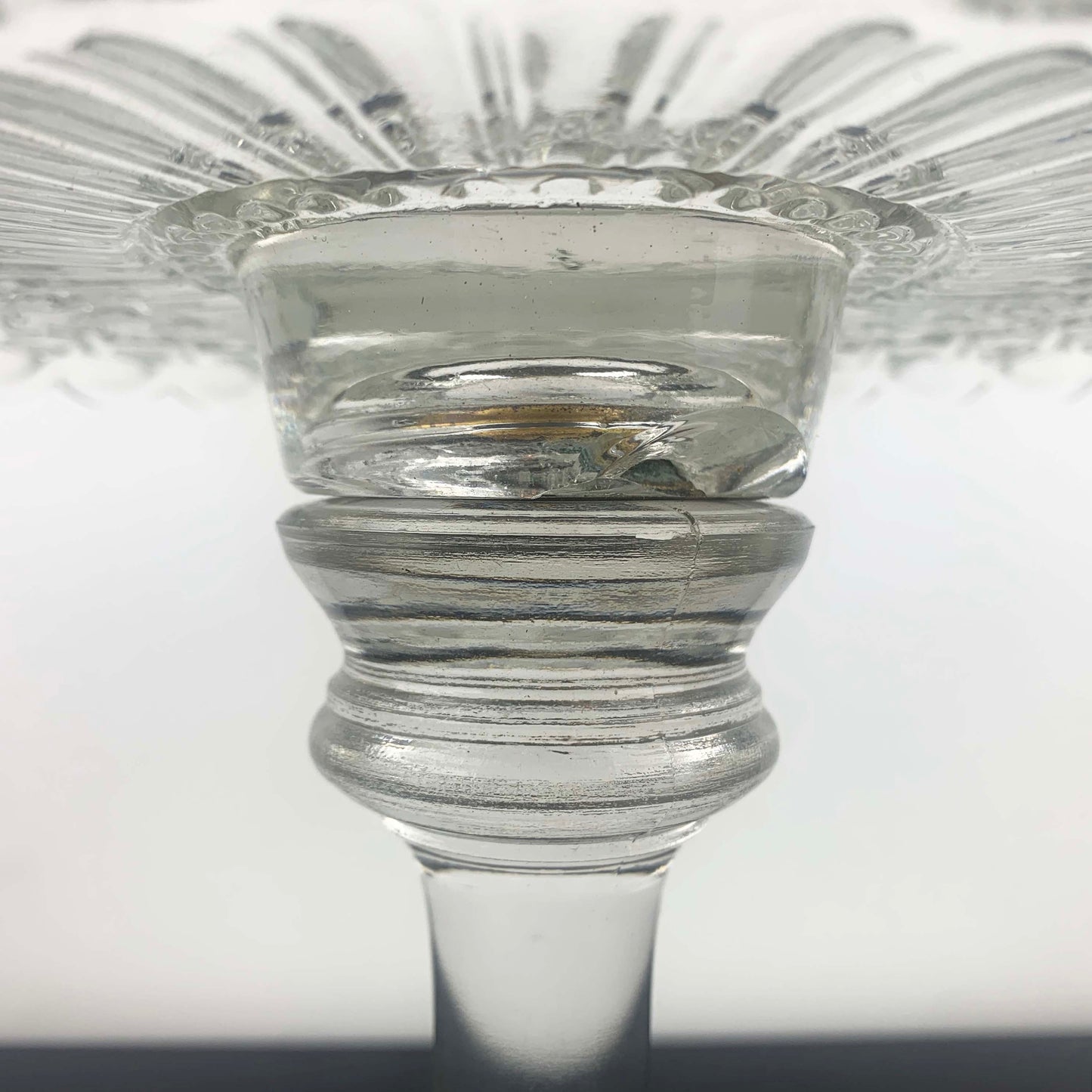 EAPG Footed Cake Stand with Frill Edge