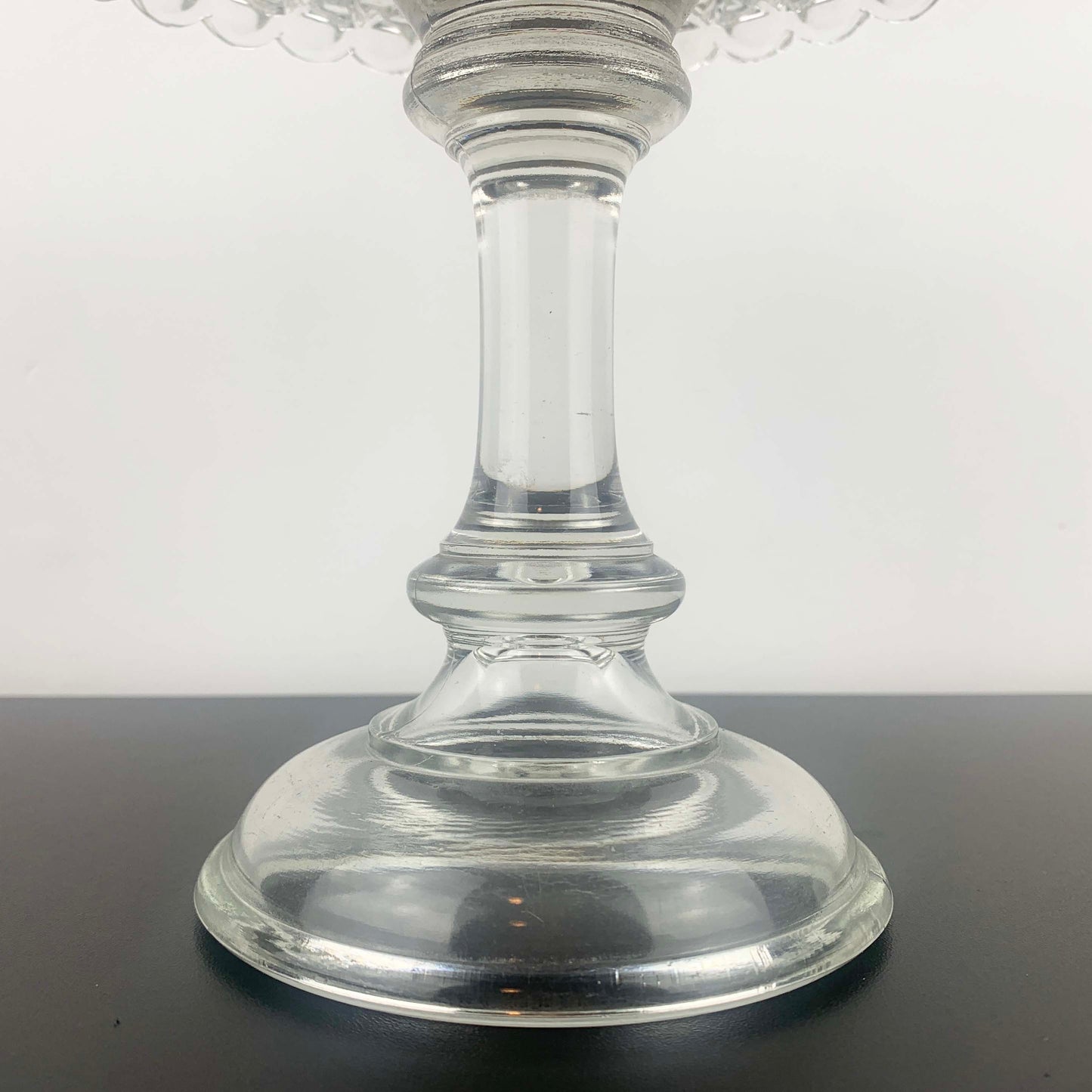 EAPG Footed Cake Stand with Frill Edge
