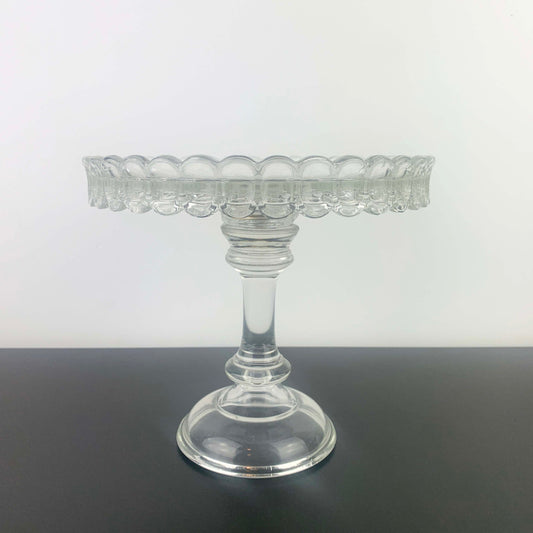 EAPG Footed Cake Stand with Frill Edge