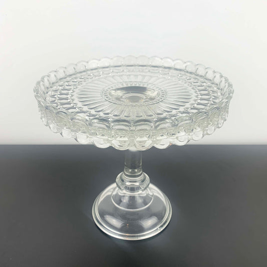 EAPG Footed Cake Stand with Frill Edge
