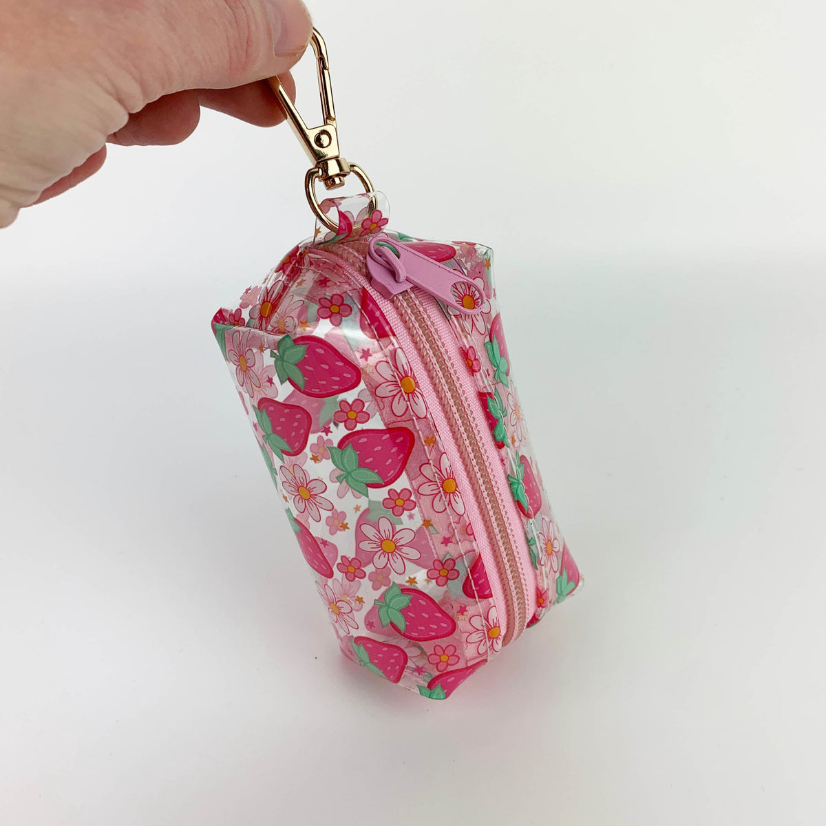 Fruit Print Mini Boxy Coin and Keychain Pouch